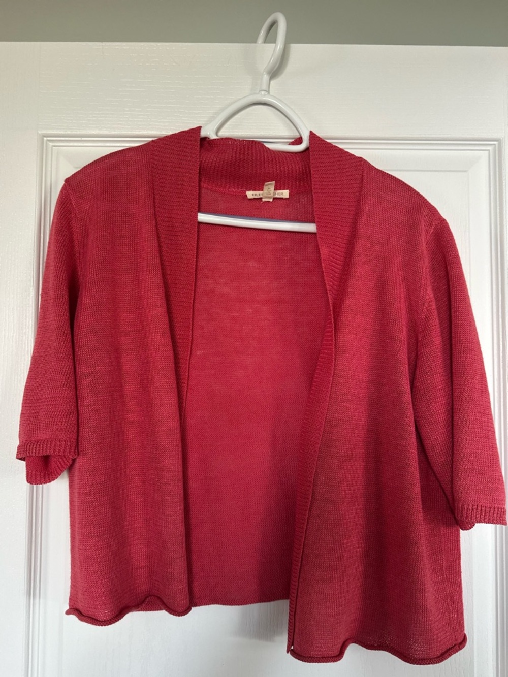 Eileen Fisher Linen  Open Cardigan Sweater - Picture 6 of 6